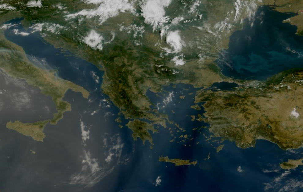 Τελευταία δορυφορική εικόνα νεφοκάλυψης