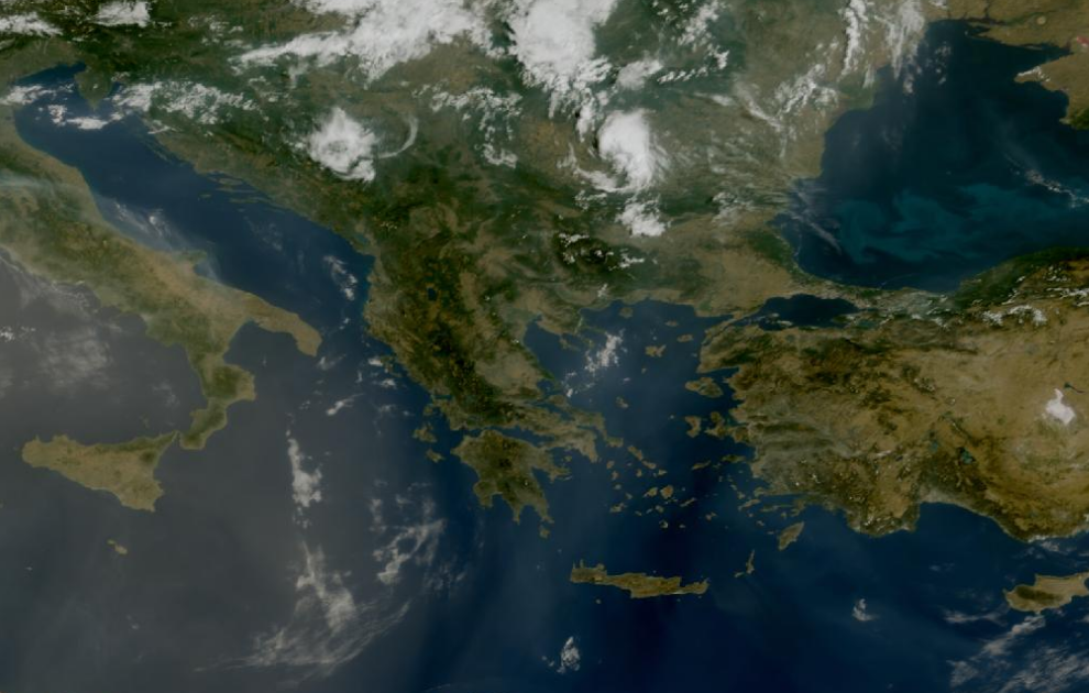 Τελευταία δορυφορική εικόνα νεφοκάλυψης
