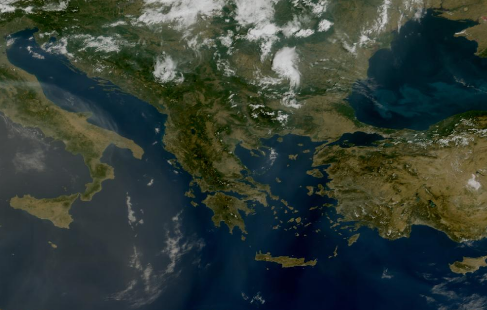 Τελευταία δορυφορική εικόνα νεφοκάλυψης