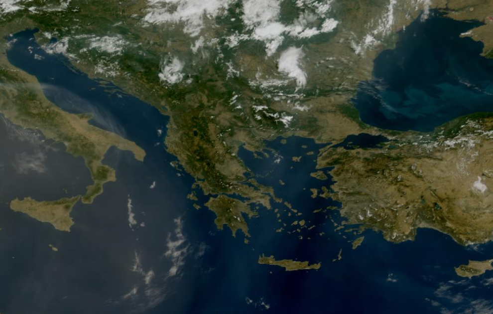 Τελευταία δορυφορική εικόνα νεφοκάλυψης