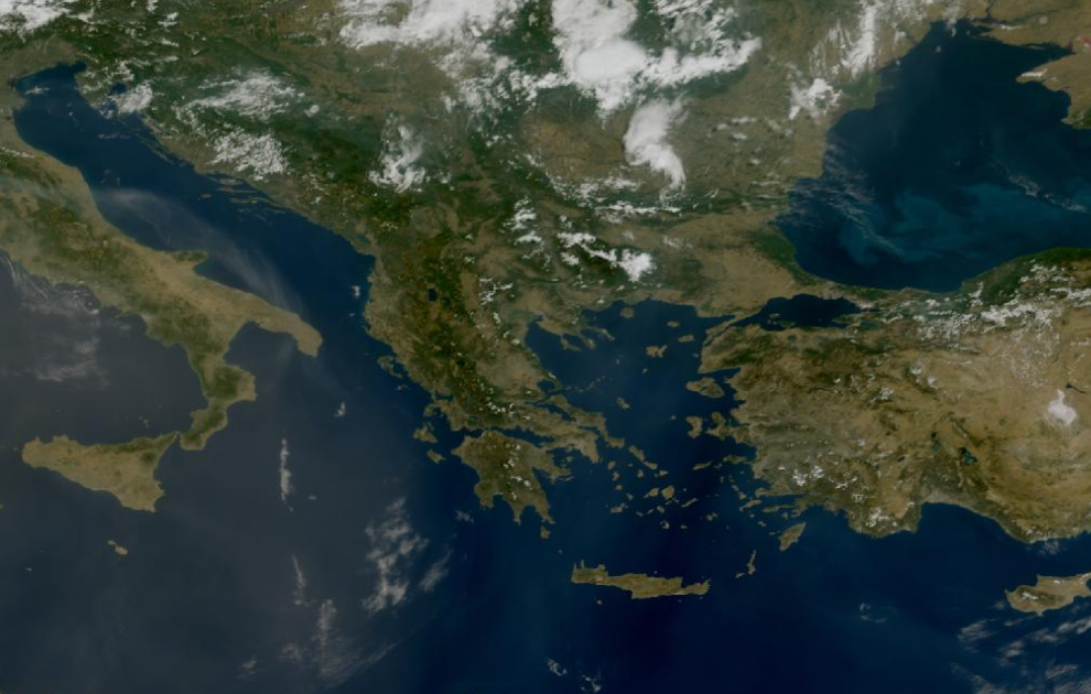 Τελευταία δορυφορική εικόνα νεφοκάλυψης