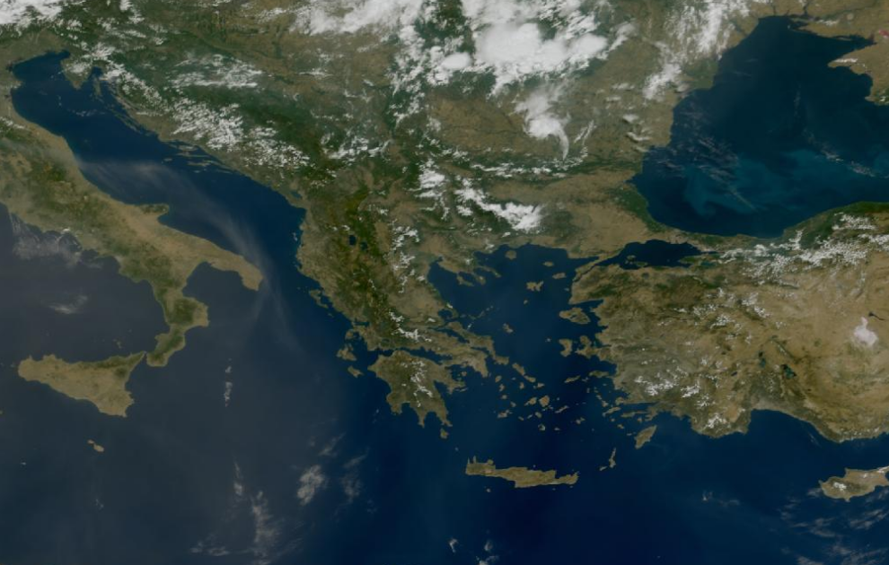 Τελευταία δορυφορική εικόνα νεφοκάλυψης
