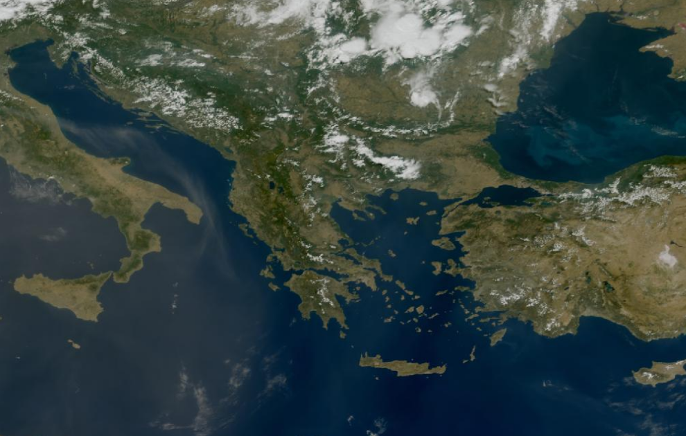 Τελευταία δορυφορική εικόνα νεφοκάλυψης