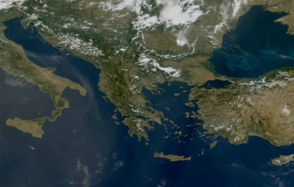 Τελευταία δορυφορική εικόνα νεφοκάλυψης