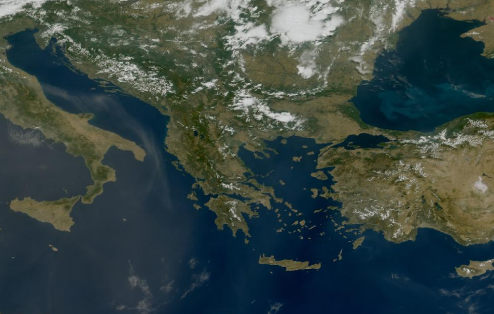 Τελευταία δορυφορική εικόνα νεφοκάλυψης