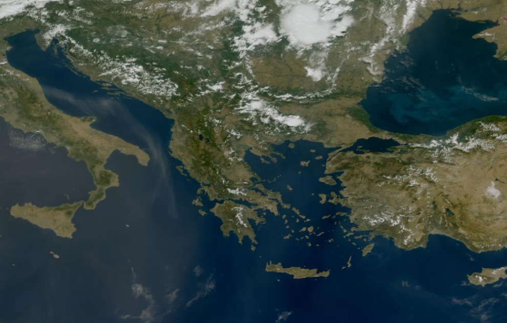Τελευταία δορυφορική εικόνα νεφοκάλυψης