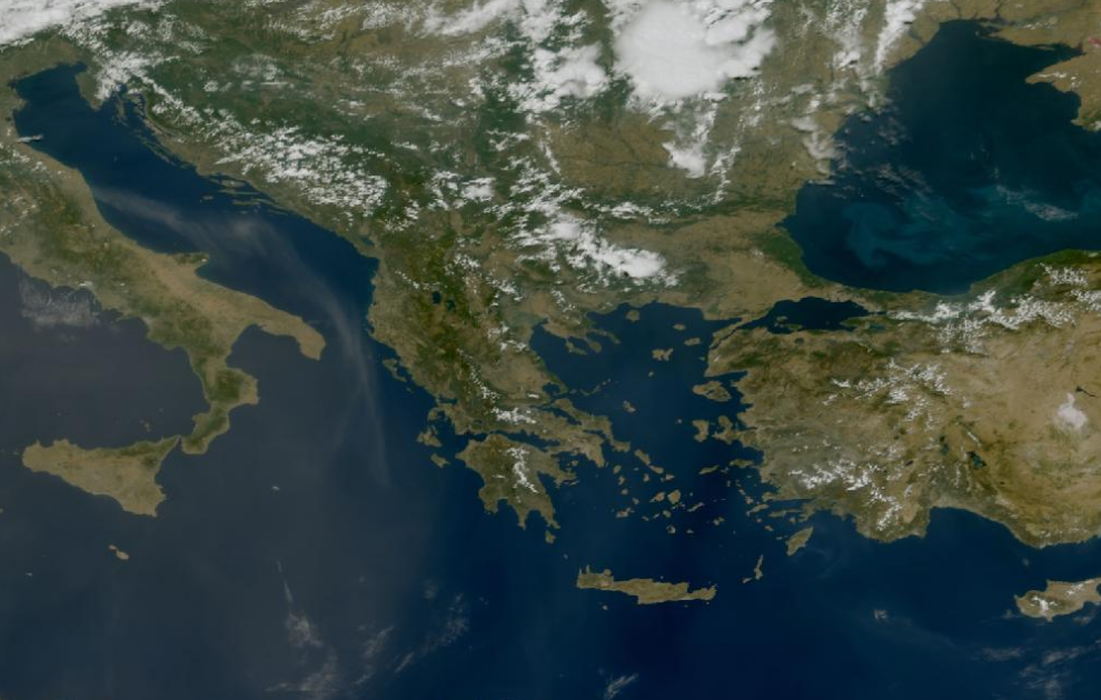 Τελευταία δορυφορική εικόνα νεφοκάλυψης