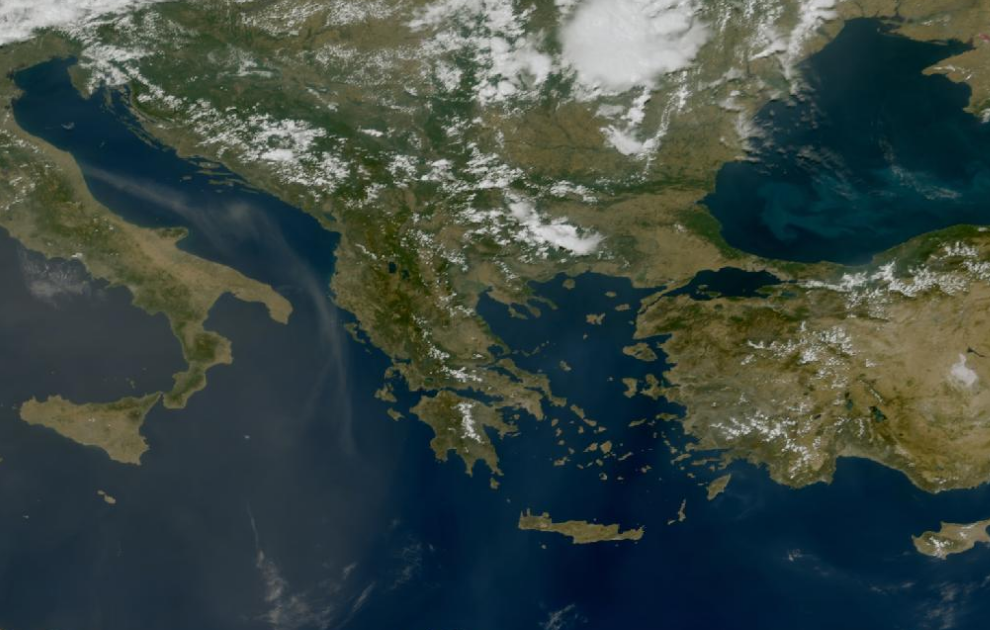 Τελευταία δορυφορική εικόνα νεφοκάλυψης
