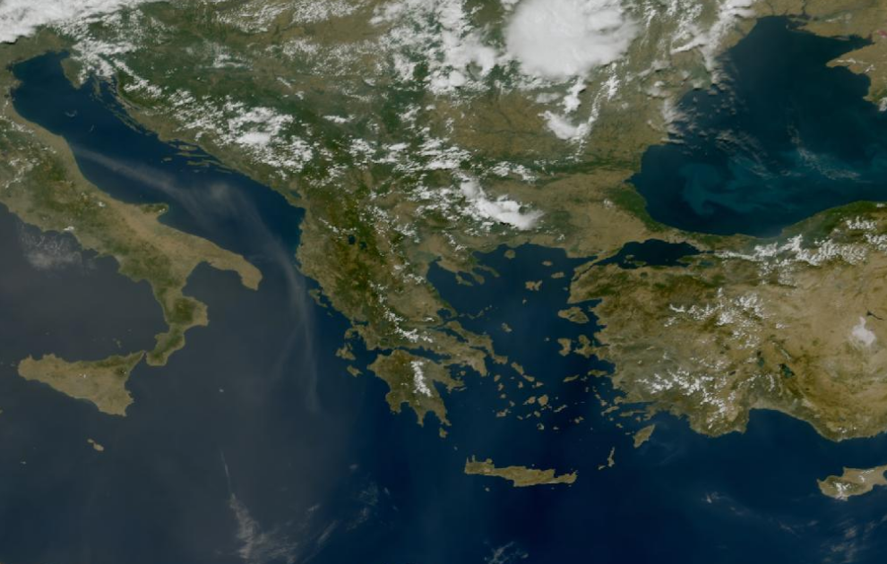 Τελευταία δορυφορική εικόνα νεφοκάλυψης