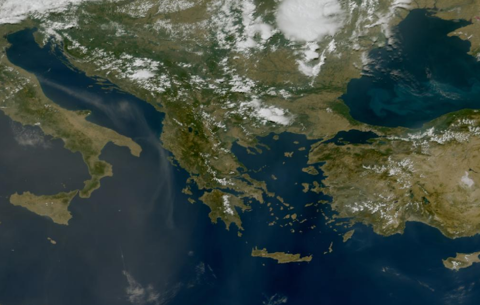 Τελευταία δορυφορική εικόνα νεφοκάλυψης