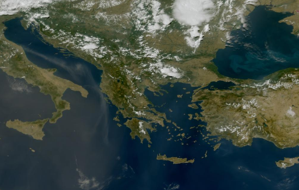 Τελευταία δορυφορική εικόνα νεφοκάλυψης