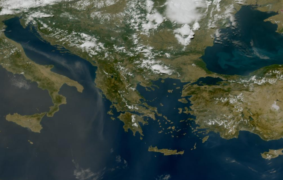 Τελευταία δορυφορική εικόνα νεφοκάλυψης