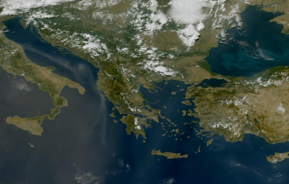 Τελευταία δορυφορική εικόνα νεφοκάλυψης