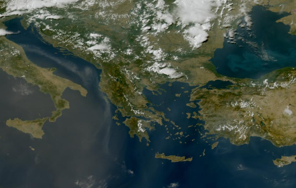 Τελευταία δορυφορική εικόνα νεφοκάλυψης