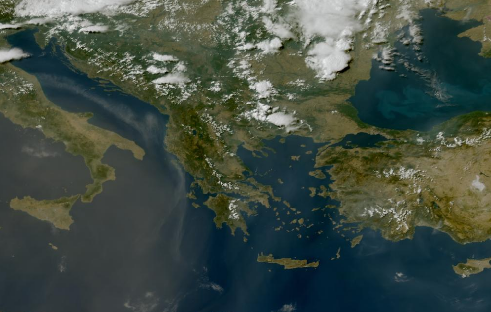 Τελευταία δορυφορική εικόνα νεφοκάλυψης