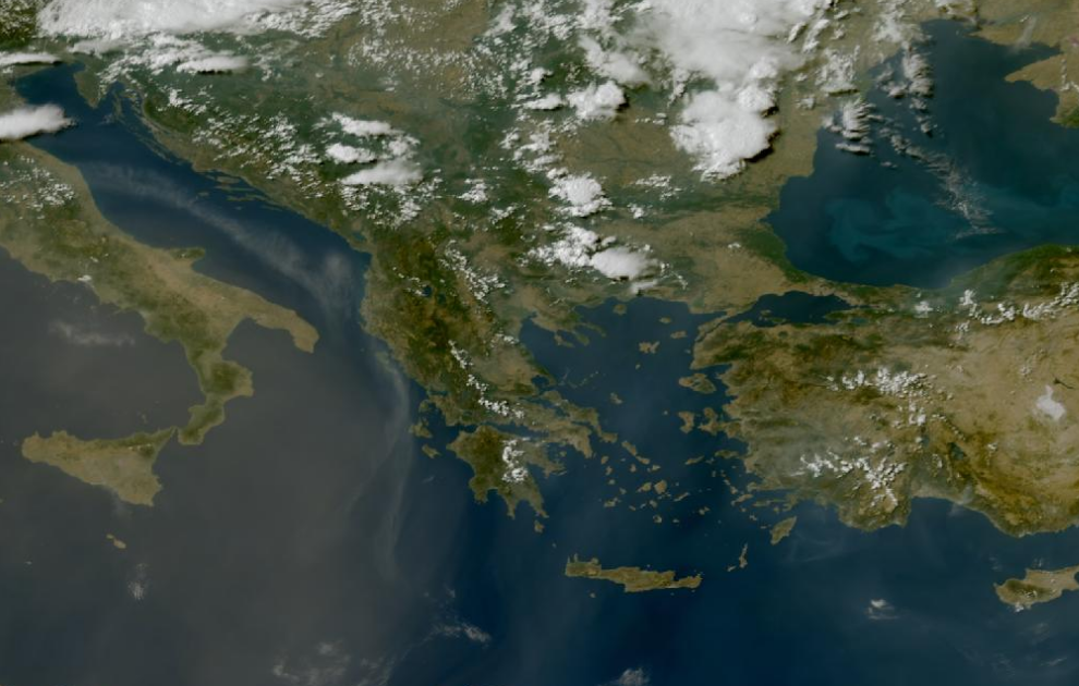 Τελευταία δορυφορική εικόνα νεφοκάλυψης