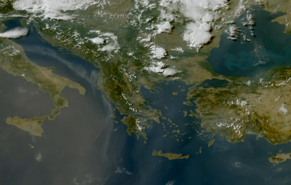 Τελευταία δορυφορική εικόνα νεφοκάλυψης