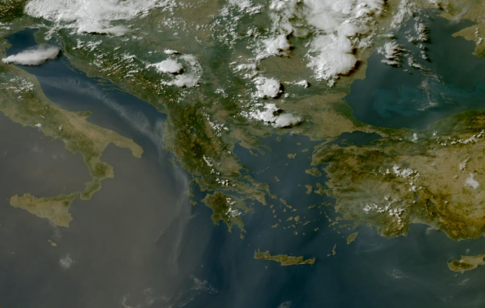 Τελευταία δορυφορική εικόνα νεφοκάλυψης