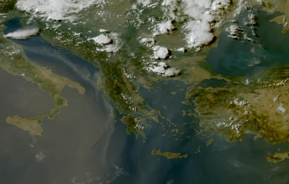 Τελευταία δορυφορική εικόνα νεφοκάλυψης