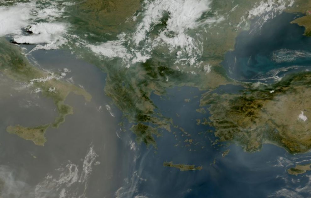 Τελευταία δορυφορική εικόνα νεφοκάλυψης