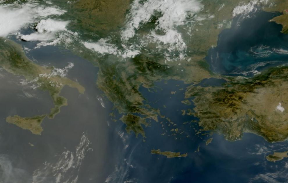 Τελευταία δορυφορική εικόνα νεφοκάλυψης