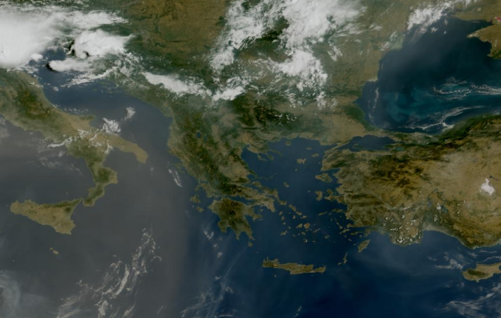 Τελευταία δορυφορική εικόνα νεφοκάλυψης