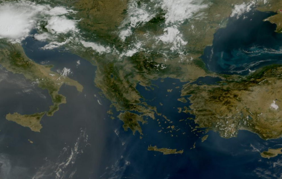 Τελευταία δορυφορική εικόνα νεφοκάλυψης