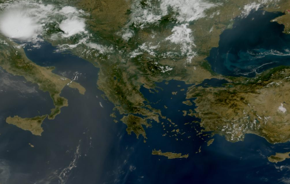 Τελευταία δορυφορική εικόνα νεφοκάλυψης