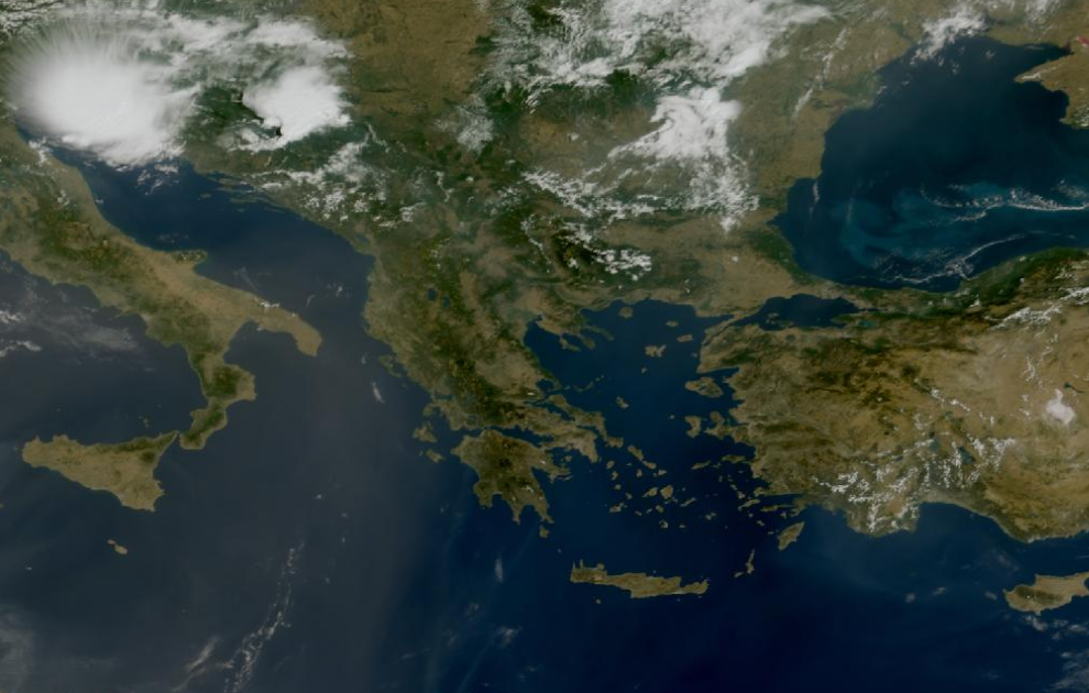 Τελευταία δορυφορική εικόνα νεφοκάλυψης