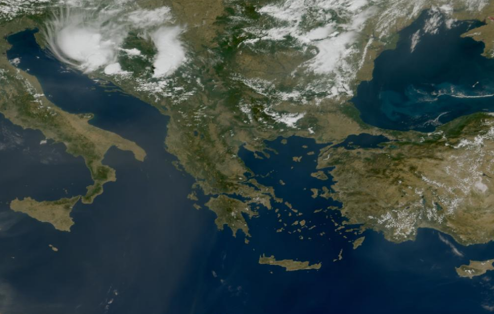 Τελευταία δορυφορική εικόνα νεφοκάλυψης