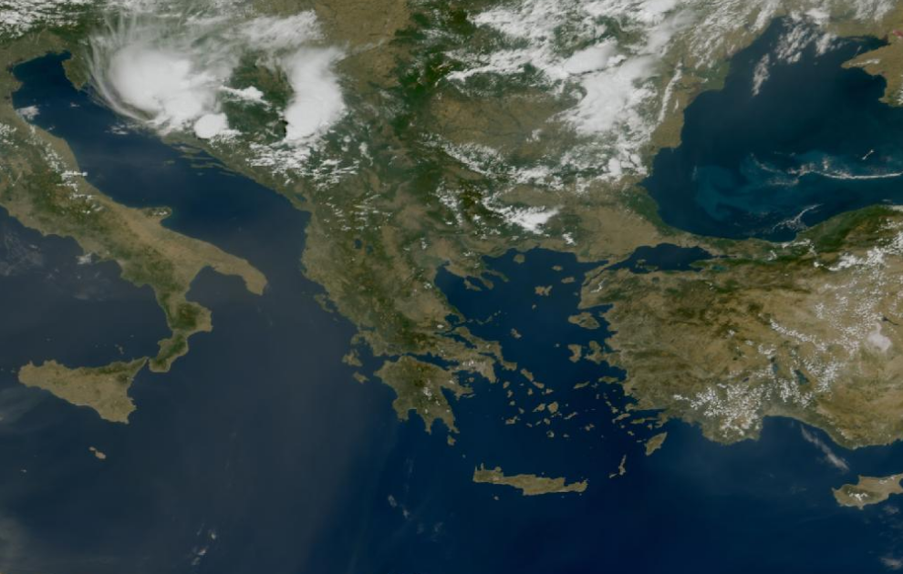 Τελευταία δορυφορική εικόνα νεφοκάλυψης