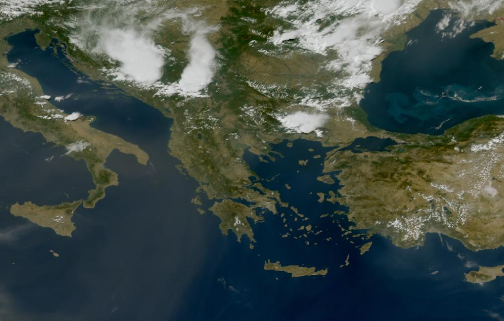 Τελευταία δορυφορική εικόνα νεφοκάλυψης