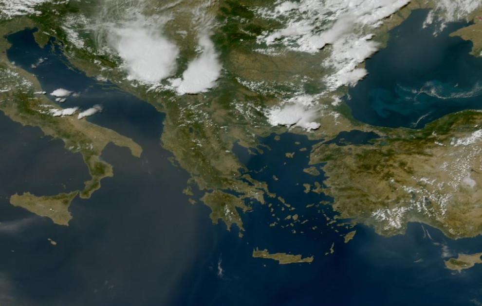 Τελευταία δορυφορική εικόνα νεφοκάλυψης