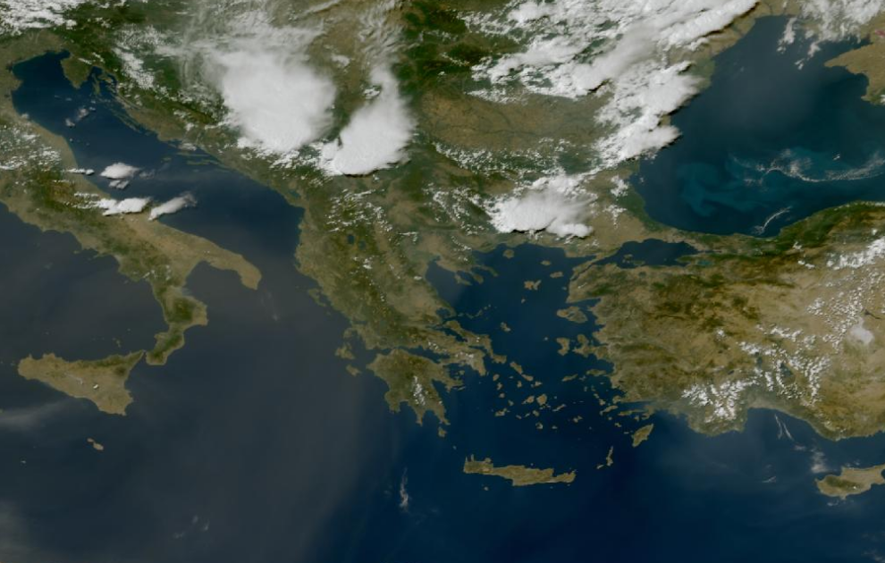 Τελευταία δορυφορική εικόνα νεφοκάλυψης