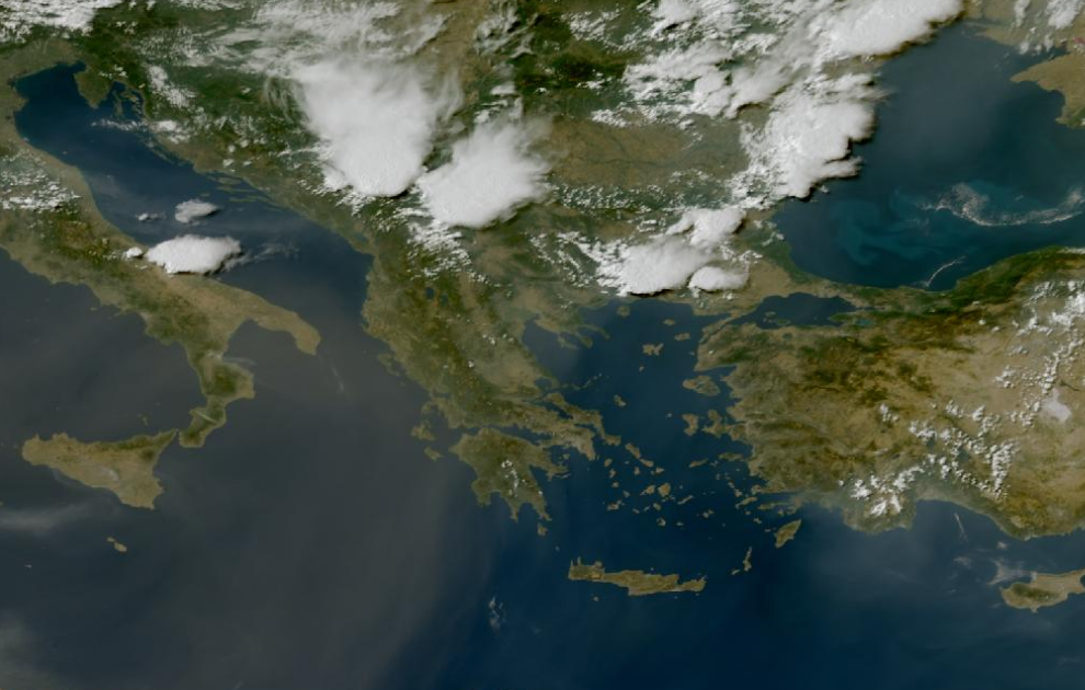 Τελευταία δορυφορική εικόνα νεφοκάλυψης