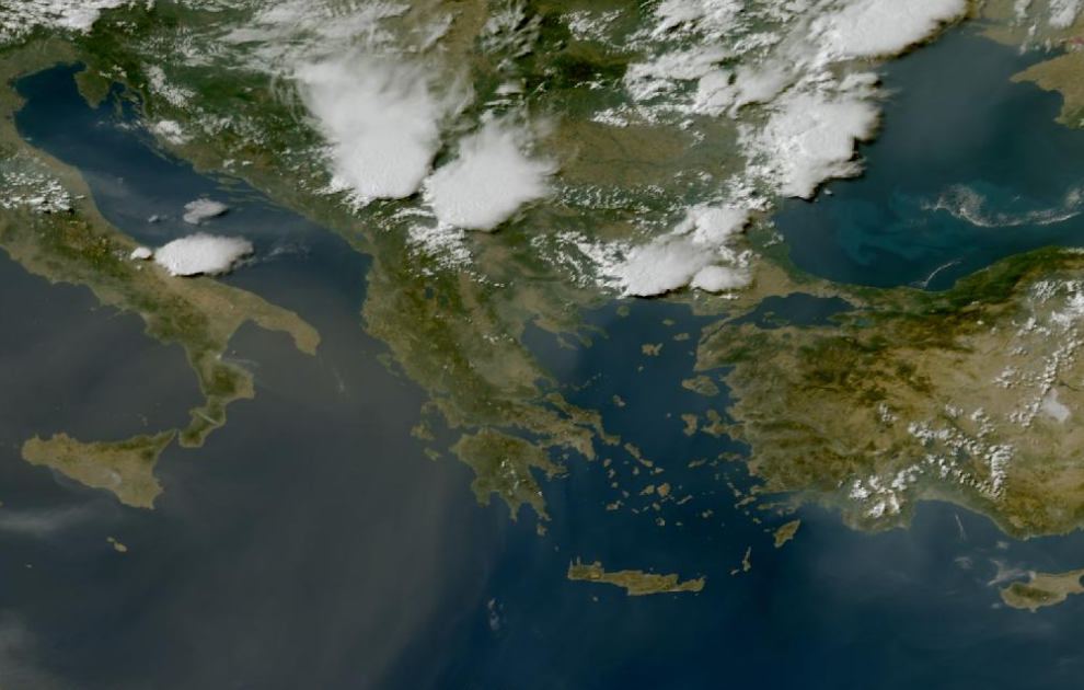 Τελευταία δορυφορική εικόνα νεφοκάλυψης