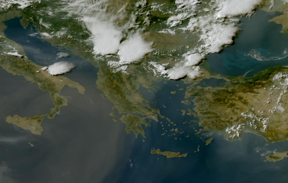 Τελευταία δορυφορική εικόνα νεφοκάλυψης