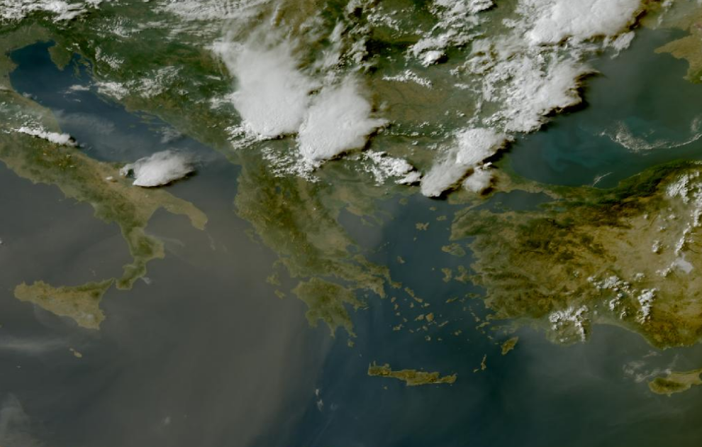 Τελευταία δορυφορική εικόνα νεφοκάλυψης