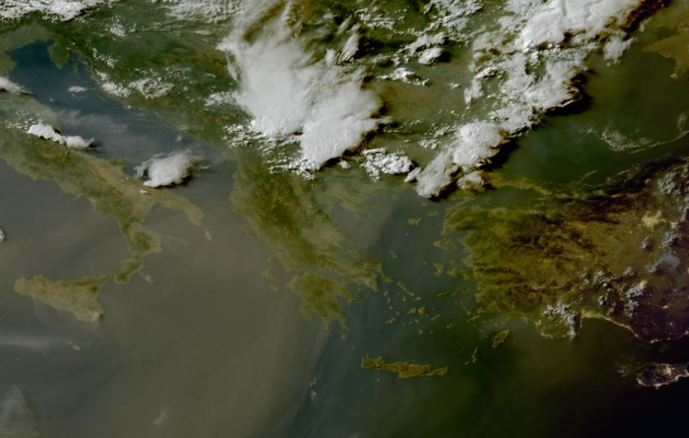 Τελευταία δορυφορική εικόνα νεφοκάλυψης
