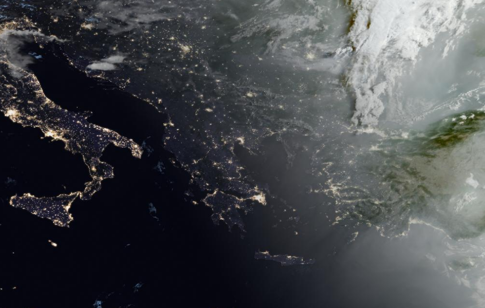 Τελευταία δορυφορική εικόνα νεφοκάλυψης