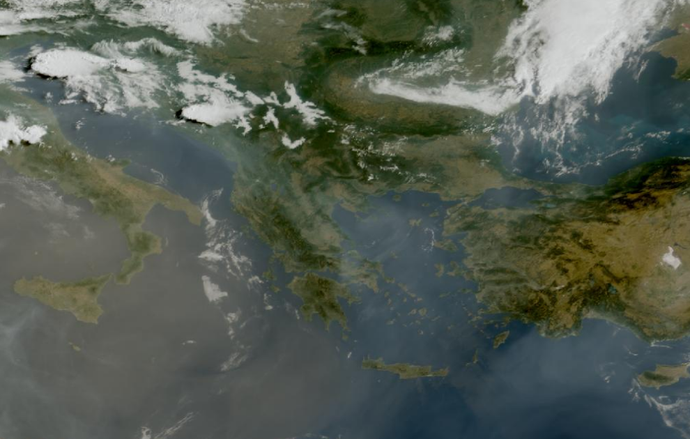 Τελευταία δορυφορική εικόνα νεφοκάλυψης