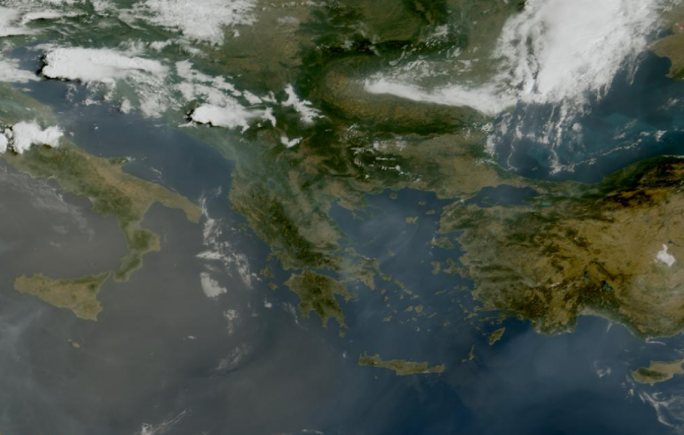 Τελευταία δορυφορική εικόνα νεφοκάλυψης