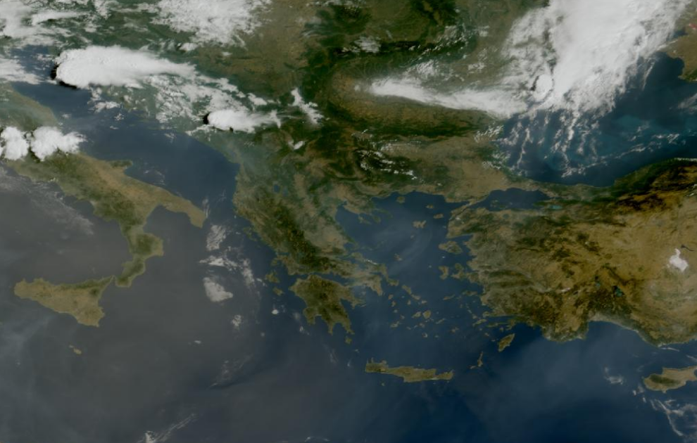 Τελευταία δορυφορική εικόνα νεφοκάλυψης