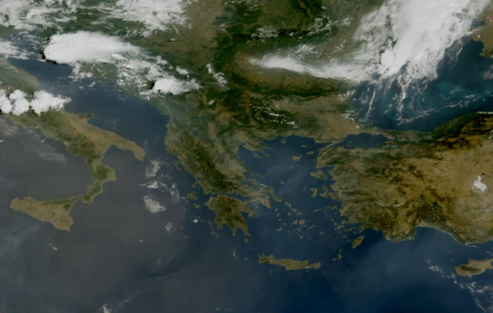 Τελευταία δορυφορική εικόνα νεφοκάλυψης