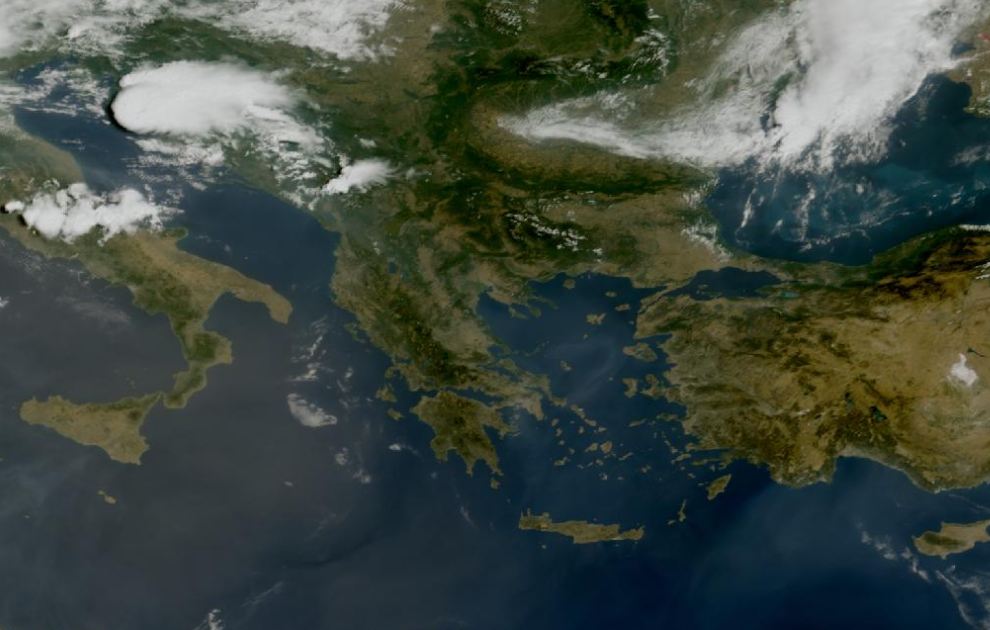 Τελευταία δορυφορική εικόνα νεφοκάλυψης