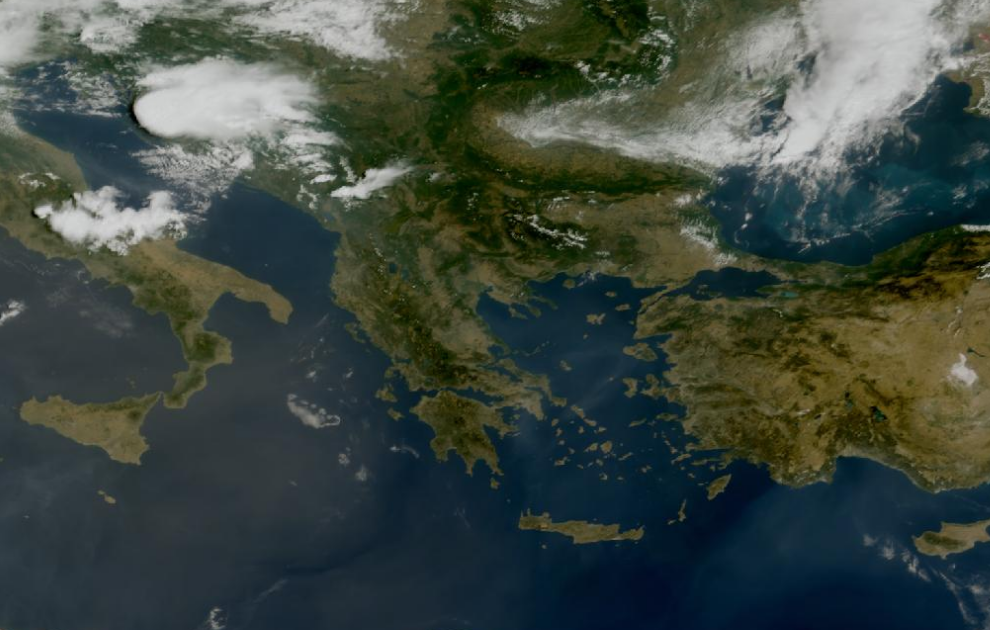Τελευταία δορυφορική εικόνα νεφοκάλυψης