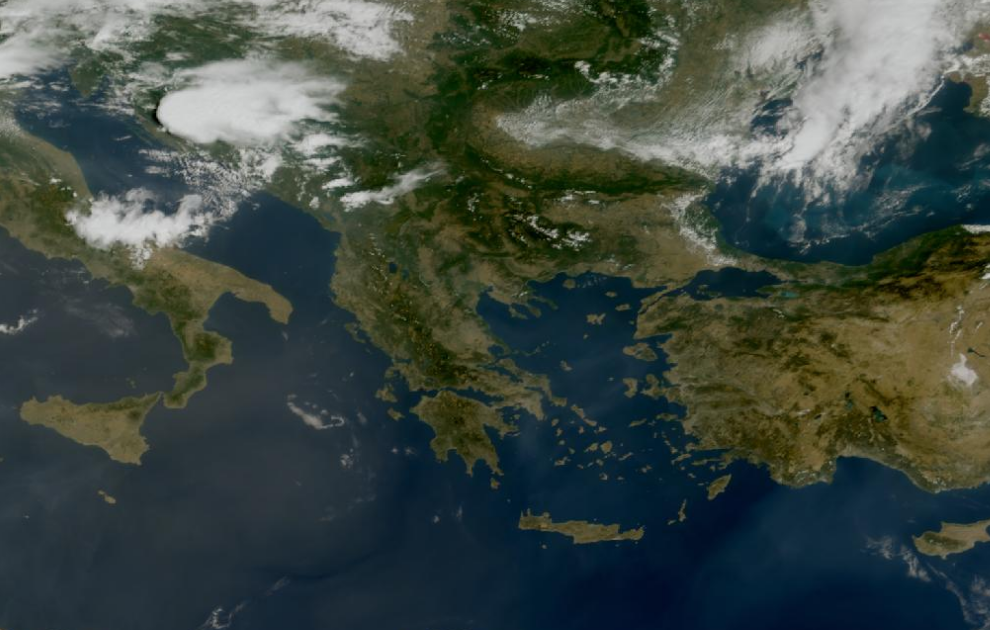 Τελευταία δορυφορική εικόνα νεφοκάλυψης