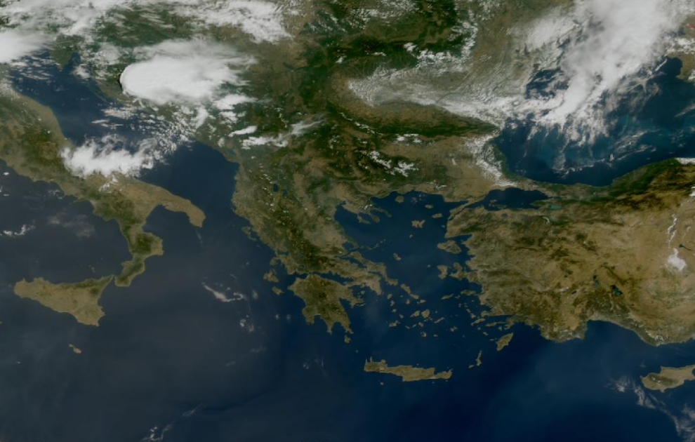 Τελευταία δορυφορική εικόνα νεφοκάλυψης