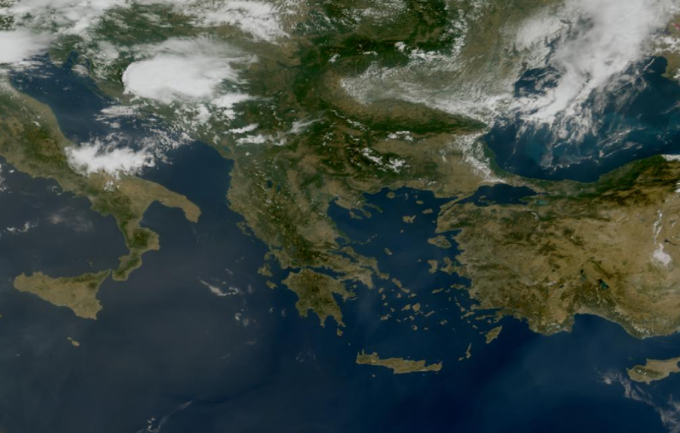 Τελευταία δορυφορική εικόνα νεφοκάλυψης