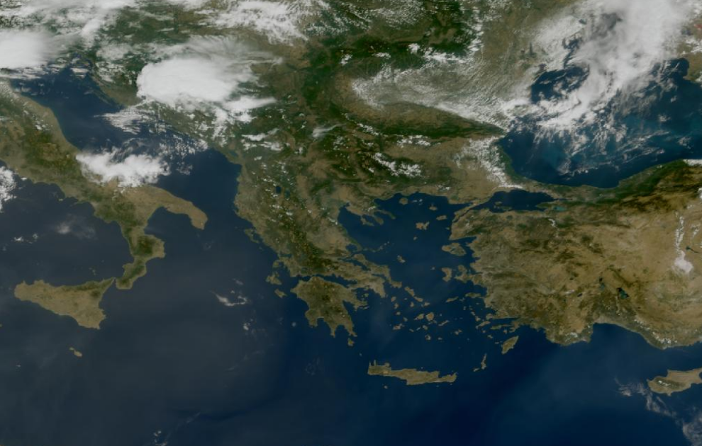Τελευταία δορυφορική εικόνα νεφοκάλυψης